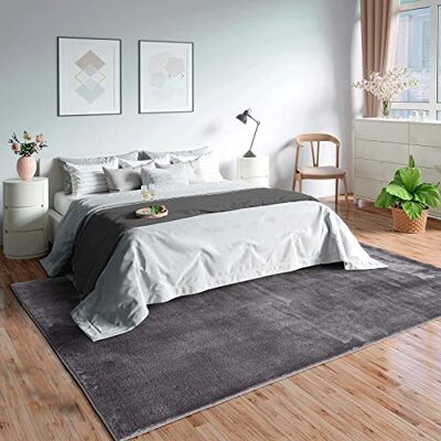 Mias Teppiche Mia's mattor Olivia vardagsrum/sovrum matta – tvättbar – 80 x 150 cm, mörkgrå Mias Teppiche Mia's mattor Olivia vardagsrum/sovrum matta – tvättbar – 80 x 150 cm, mörkgrå