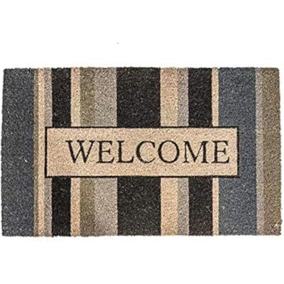 Notrax , Grå naturlig kokosfiber dörrmatta med vinylbaksida för inomhus- och utomhusbruk, 45,7 x 76,2 cm, C12 (C12S1830WG) Notrax , Grå naturlig kokosfiber dörrmatta med vinylbaksida för inomhus- och utomhusbruk, 45,7 x 76,2 cm, C12 (C12S1830WG)