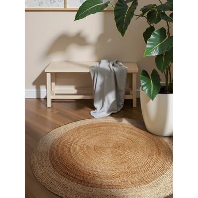 HANSE Home Jutta Juttematta – natur vardagsrumsmatta, rund av 100% jute, handvävd – robust och enkel skötsel – modern, boho naturfibermatta, naturlig guld, elfenben – Ø 160 cm HANSE Home Jutta Juttematta – natur vardagsrumsmatta, rund av 100% jute, handvävd – robust och enkel skötsel – modern, boho naturfibermatta, naturlig guld, elfenben – Ø 160 cm