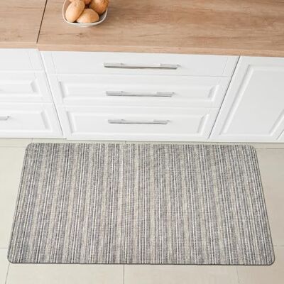 Comart Manhattan köksmatta vattentät halkfri fläckbeständig vävd PVC löpare hallen med glänsande metallisk effekt för hall, kök och badrum Shine Light Grey 50 x 75 cm Comart Manhattan köksmatta vattentät halkfri fläckbeständig vävd PVC löpare hallen med glänsande metallisk effekt för hall, kök och badrum Shine Light Grey 50 x 75 cm