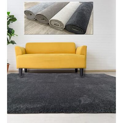 Tadi & Imperio1979 Fyrkantig slät matta 100 x 100 antracit Tadi & Imperio1979 Fyrkantig slät matta 100 x 100 antracit