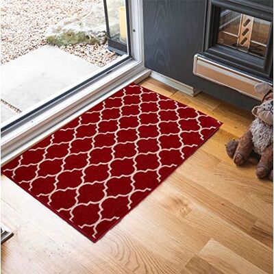 Serdim Rugs Halkfri spaljé design kök och halllöpare alla ändamål mattor-dörrmattor, röd, 80 x 150 cm (2'6" x 5'0) Serdim Rugs Halkfri spaljé design kök och halllöpare alla ändamål mattor-dörrmattor, röd, 80 x 150 cm (2'6" x 5'0)