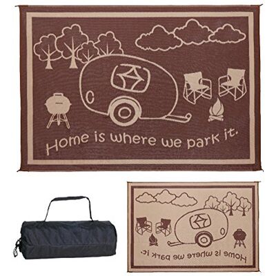 Stylish Camping Elegant Camping Ming's Mark RH 8117 2,4 x 3,0 m vändbar matta, brun/beige Stylish Camping Elegant Camping Ming's Mark RH 8117 2,4 x 3,0 m vändbar matta, brun/beige
