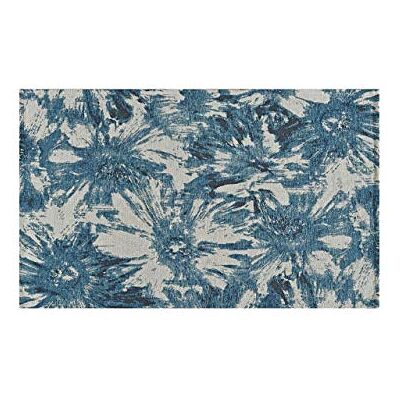 BIANCHERIAWEB Matta Vardagsrum Velour Halkfria Dis Loto Flower Färg Jeans Suardi, 115 x 175 cm, Jeans BIANCHERIAWEB Matta Vardagsrum Velour Halkfria Dis Loto Flower Färg Jeans Suardi, 115 x 175 cm, Jeans