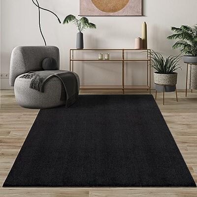 Mias Teppiche Paco Home Mias mattor komfort modern fluffig kort lugg matta, halkfri undersida, tvättbar upp till 30 grader, supermjuk, pälsoptik, antracit, 160 cm rund Mias Teppiche Paco Home Mias mattor komfort modern fluffig kort lugg matta, halkfri undersida, tvättbar upp till 30 grader, supermjuk, pälsoptik, antracit, 160 cm rund