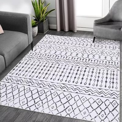 Auton Boho matta, modern matta, neutral matta för sovrumsdekoration vardagsrum dekorationsidéer lekrum 120 x 170 cm beige Auton Boho matta, modern matta, neutral matta för sovrumsdekoration vardagsrum dekorationsidéer lekrum 120 x 170 cm beige