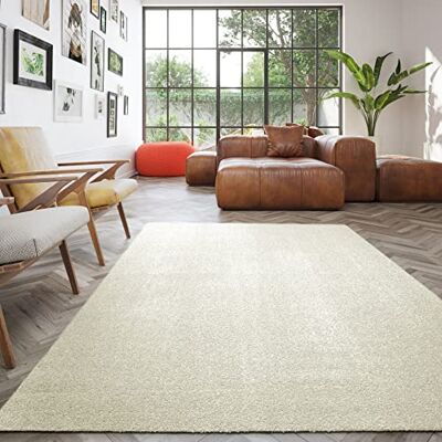 Rugs Essentials BALTA Tvättbar matta, även lämplig för tvättmaskin, enfärgad matta för vardagsrum – sovrum, golvvärme, återvinningsbar, lättskött, 100% polypropen, 160 x 230 cm, gräddvit Rugs Essentials BALTA Tvättbar matta, även lämplig för tvättmaskin, enfärgad matta för vardagsrum – sovrum, golvvärme, återvinningsbar, lättskött, 100% polypropen, 160 x 230 cm, gräddvit