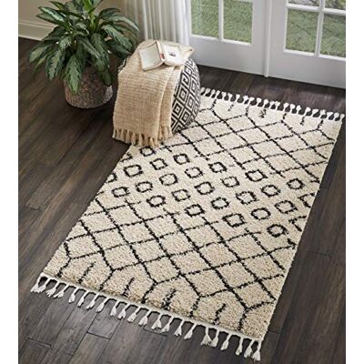 Rugs Direct NOURISON matta MOROCCAN SHAG MRS01 Modern 1.22 m x 0.66 m Grädde Rugs Direct NOURISON matta MOROCCAN SHAG MRS01 Modern 1.22 m x 0.66 m Grädde