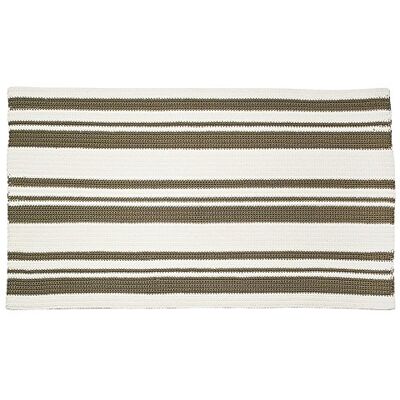 InterDesign iDesign Ellis handstickad matta, kaki/elfenben InterDesign iDesign Ellis handstickad matta, kaki/elfenben