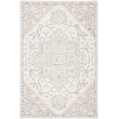 Safavieh traditionell matta för vardagsrum, matsal, sovrum, mikro-loop-kollektion, kort lugg, i elfenben och beige, 60 x 110 cm Safavieh traditionell matta för vardagsrum, matsal, sovrum, mikro-loop-kollektion, kort lugg, i elfenben och beige, 60 x 110 cm