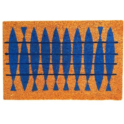 Relaxdays dörrmatta i kokos 60x40, fiskmotiv, halkfri, flerfärgad väderbeständig, för inomhus & utomhus Relaxdays dörrmatta i kokos 60x40, fiskmotiv, halkfri, flerfärgad väderbeständig, för inomhus & utomhus