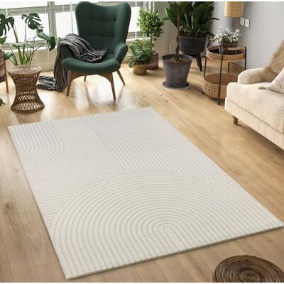Mias Teppiche Mia's mattor Theo – modern kort lugg med hög låg effekt, 3D-effekt, hög lugg, mjuk, panglao-design, creme, 160 x 230 cm Mias Teppiche Mia's mattor Theo – modern kort lugg med hög låg effekt, 3D-effekt, hög lugg, mjuk, panglao-design, creme, 160 x 230 cm
