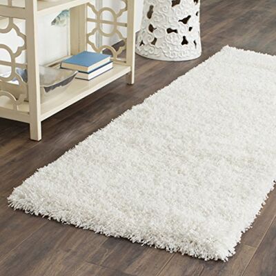 Safavieh lurvig matta för vardagsrum, matsal, sovrum – California Shag-kollektion, hög lugg, i vitt, 69 x 213 cm Safavieh lurvig matta för vardagsrum, matsal, sovrum – California Shag-kollektion, hög lugg, i vitt, 69 x 213 cm
