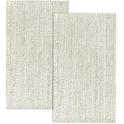 HAMID 2-pack granatäpple jutemattor 150 x 80 cm 100% naturlig jutefiber mjuka mattor handvävda matta för vardagsrum, matsal, sovrum elfenben HAMID 2-pack granatäpple jutemattor 150 x 80 cm 100% naturlig jutefiber mjuka mattor handvävda matta för vardagsrum, matsal, sovrum elfenben