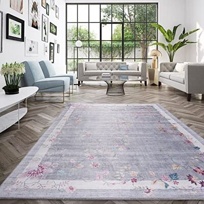 Rugs Essentials BALTA Modern design matta tryck vintage blå, innermatta för vardagsrum sovrum, matta 160 x 230 cm, maskinvävd, 100% polyester, 160 x 230 cm, flerfärgad Rugs Essentials BALTA Modern design matta tryck vintage blå, innermatta för vardagsrum sovrum, matta 160 x 230 cm, maskinvävd, 100% polyester, 160 x 230 cm, flerfärgad