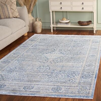 Safavieh Traditionell matta för vardagsrum, matsal, sovrum dröm samling, kort lugg, grå och turkos, 183 x 274 cm, ull, grå/turkos Safavieh Traditionell matta för vardagsrum, matsal, sovrum dröm samling, kort lugg, grå och turkos, 183 x 274 cm, ull, grå/turkos