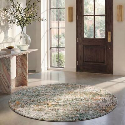 Safavieh modern matta för vardagsrum, matsal, sovrum, Madison kollektion, kort lugg, i grönt och turkos, 152 x 152 cm Safavieh modern matta för vardagsrum, matsal, sovrum, Madison kollektion, kort lugg, i grönt och turkos, 152 x 152 cm