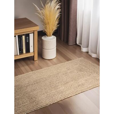 HANSE Home Sharmila jutematta – naturlig vardagsrumsmatta, av 100% jute, handvävd – robust och enkel skötsel – modern, boho-naturfibermatta, naturlig vit – 80 x 200 cm HANSE Home Sharmila jutematta – naturlig vardagsrumsmatta, av 100% jute, handvävd – robust och enkel skötsel – modern, boho-naturfibermatta, naturlig vit – 80 x 200 cm