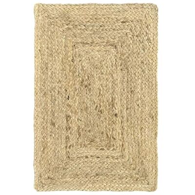HAMID Alhambra Jute Matta Naturlig Färg 100% Jutefibermatta, Handflätad Vardagsrum, Matsal, Sovrum, Korridor, Naturlig Färg (40 x 60 cm) HAMID Alhambra Jute Matta Naturlig Färg 100% Jutefibermatta, Handflätad Vardagsrum, Matsal, Sovrum, Korridor, Naturlig Färg (40 x 60 cm)