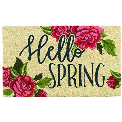 DII Naturlig kokosmatta, dekorativ Hello Mat, 45 x 30, Hello Spring DII Naturlig kokosmatta, dekorativ Hello Mat, 45 x 30, Hello Spring