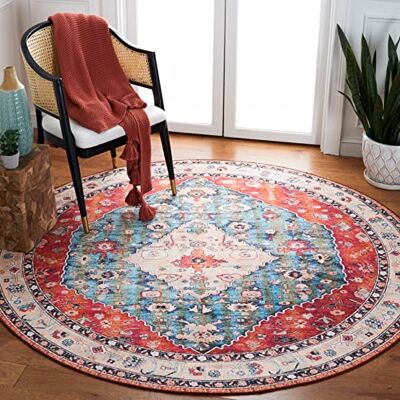 Safavieh Traditionell matta för maskintvättbar och halkfri – perfekt för frekvent trafik – Tucson Collection, kort lugg, beige och grå, 120 x 180 cm Safavieh Traditionell matta för maskintvättbar och halkfri – perfekt för frekvent trafik – Tucson Collection, kort lugg, beige och grå, 120 x 180 cm