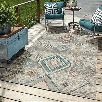 Mias Teppiche Mias mattor Bliss robust utomhusmatta, modern design, väderbeständig och UV-beständig, för balkong, terrass och vinterträdgård, men också lämplig för kök eller matsal i creme, 120 cm rund Mias Teppiche Mias mattor Bliss robust utomhusmatta, modern design, väderbeständig och UV-beständig, för balkong, terrass och vinterträdgård, men också lämplig för kök eller matsal i creme, 120 cm rund