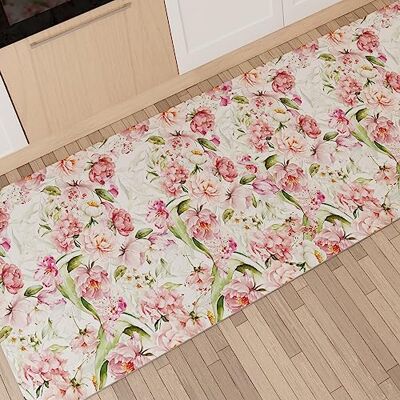 PETTI Artigiani Italiani Köksmatta, tvättbar halkfri köksmatta, köksmatta, kökslöpare, kökslöpare, 52 x 180 cm, lurvig prickig design, 100% tillverkad i Italien PETTI Artigiani Italiani Köksmatta, tvättbar halkfri köksmatta, köksmatta, kökslöpare, kökslöpare, 52 x 180 cm, lurvig prickig design, 100% tillverkad i Italien