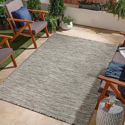 Jimri inomhus- och utomhusmatta – väderbeständig matta för balkong, terrass, trädgård, vardagsrum, kök – hållbar golvmatta, motstår UV-strålar och vatten – storlek 80 x 150 cm, silver Jimri inomhus- och utomhusmatta – väderbeständig matta för balkong, terrass, trädgård, vardagsrum, kök – hållbar golvmatta, motstår UV-strålar och vatten – storlek 80 x 150 cm, silver