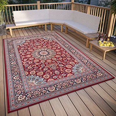 HANSE Home Kadi orientalisk – klassisk design, Öko-Tex väderbeständig och UV-beständig balkong, terrass, trädgård – röd blå, 160 x 235 HANSE Home Kadi orientalisk – klassisk design, Öko-Tex väderbeständig och UV-beständig balkong, terrass, trädgård – röd blå, 160 x 235