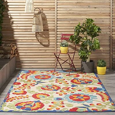 Nourison Aloha Inomhus/Utomhus Blommig Flerfärgad 5' x 8' Områdesmatta 5'3" x 7'5 Nourison Aloha Inomhus/Utomhus Blommig Flerfärgad 5' x 8' Områdesmatta 5'3" x 7'5