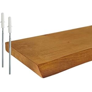 Relaxdays Vägghylla, trädkant, HBT: 3 x 60 x 22 cm, rustik svävande hylla, kök, väggbräda massivt trä, tall, brun Relaxdays Vägghylla, trädkant, HBT: 3 x 60 x 22 cm, rustik svävande hylla, kök, väggbräda massivt trä, tall, brun