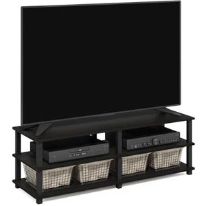 Furinno TV-hylla med tre nivåer, espresso/svart, 29,46 x 119,89 x 39,12 cm Furinno TV-hylla med tre nivåer, espresso/svart, 29,46 x 119,89 x 39,12 cm