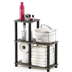 Furinno Turn-N-Tube 3-nivåer accent dekorativ hylla, fransk ek/svart Furinno Turn-N-Tube 3-nivåer accent dekorativ hylla, fransk ek/svart