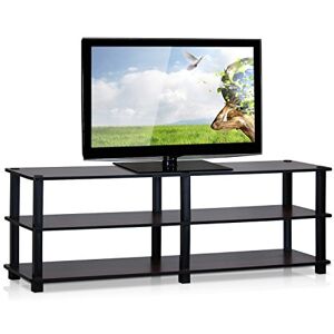 Furinno TV-hylla med 3 nivåer, trä, mörka körsbär/svart, 29,46 x 29,46 x 39,12 cm Furinno TV-hylla med 3 nivåer, trä, mörka körsbär/svart, 29,46 x 29,46 x 39,12 cm