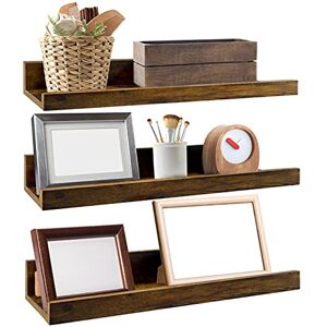 EXYGLO 40 cm långa vägghyllor, rustik svävande hylla bildlist för vardagsrum, kök, barnrum eller sovrum, 3 stycken med olika storlekar EXYGLO 40 cm långa vägghyllor, rustik svävande hylla bildlist för vardagsrum, kök, barnrum eller sovrum, 3 stycken med olika storlekar