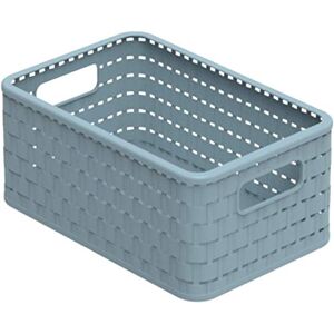 Rotho förvaringsbox 6 l i rottinglook A5, plast (PP) BPA-fri, blå, A5/6l (28 x 18,5 x 12,6 cm) Rotho förvaringsbox 6 l i rottinglook A5, plast (PP) BPA-fri, blå, A5/6l (28 x 18,5 x 12,6 cm)