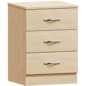 Vida Designs tall byrå, 3 lådor med metallhandtag och löpare, unikt stöd för bågning, Riano sovrum förvaringsmöbler Vida Designs tall byrå, 3 lådor med metallhandtag och löpare, unikt stöd för bågning, Riano sovrum förvaringsmöbler