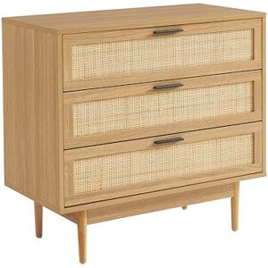 BAÏTA Byrå Amana effekt ek och rotting rotting 3 lådor 80 cm BAÏTA Byrå Amana effekt ek och rotting rotting 3 lådor 80 cm