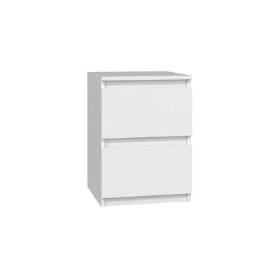 Oggi Lugo nattduksbord skåp med två lådor 30 x 40 x 30 cm minimalistiskt modernt tillverkat av 16 mm skiktplatta design vardagsrum sovrum hall grepplös vit Oggi Lugo nattduksbord skåp med två lådor 30 x 40 x 30 cm minimalistiskt modernt tillverkat av 16 mm skiktplatta design vardagsrum sovrum hall grepplös vit