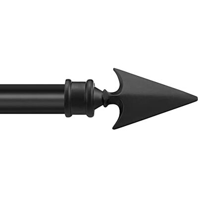 Essential Foods Svarta gardinstänger för öljettgardiner, fönster- och dörrutdragbara 91 cm till 168 cm gardinstång metallskena med platta dekorativa ändstycken och fästen set (19/16 mm) – av Deco Essential Foods Svarta gardinstänger för öljettgardiner, fönster- och dörrutdragbara 91 cm till 168 cm gardinstång metallskena med platta dekorativa ändstycken och fästen set (19/16 mm) – av Deco