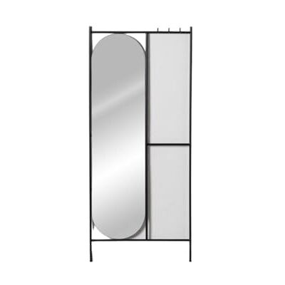 BigBuy Home Golvstående klädställ svart järn spegel 70 x 4 x 160,5 cm BigBuy Home Golvstående klädställ svart järn spegel 70 x 4 x 160,5 cm