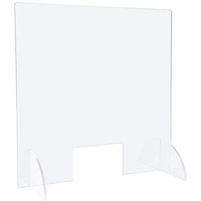 VITAdisplays Stabilt stänkskydd (65,0 x 90,0 cm) hostskydd med lucka som skyddande vägg, skyddsskiva och nyskydd av original, transparent PLEXIGLAS VITAdisplays Stabilt stänkskydd (65,0 x 90,0 cm) hostskydd med lucka som skyddande vägg, skyddsskiva och nyskydd av original, transparent PLEXIGLAS