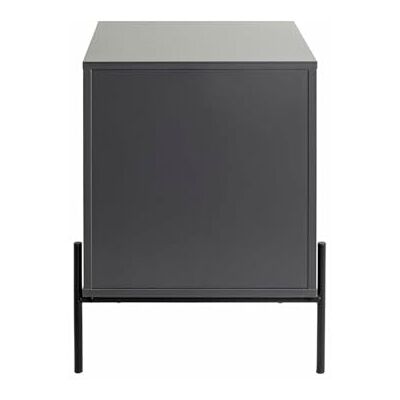 HAKU Konsol, antracit, ek och svart, av MDF och metall, mått: B 45 x H 60 x D 47 cm, stil: modern HAKU Konsol, antracit, ek och svart, av MDF och metall, mått: B 45 x H 60 x D 47 cm, stil: modern