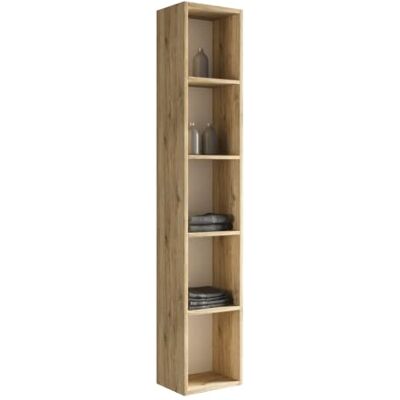 Mama Store Mobile Colonna Vändbar Monterad Bokhylla Hängande Dag, Fyra Trähyllor, 30 X B. 22 X H. 160 Cm, konstruerad, Naturlig ek Mama Store Mobile Colonna Vändbar Monterad Bokhylla Hängande Dag, Fyra Trähyllor, 30 X B. 22 X H. 160 Cm, konstruerad, Naturlig ek