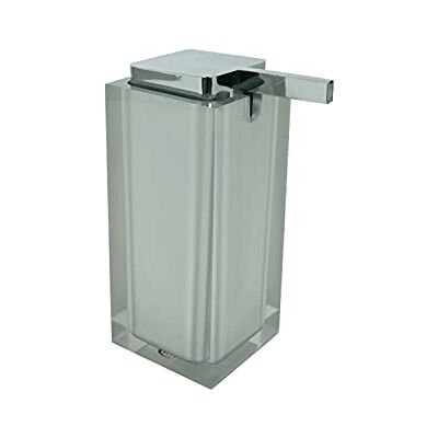 Gedy Auckland Dosasap Silver, Mått och Vikt: 16,2X7X11,3 CM & 0,415 kg, Högkvalitativ transparent harts tvåldispenser, FoU-design, handgjord, 2 års garanti, unik Gedy Auckland Dosasap Silver, Mått och Vikt: 16,2X7X11,3 CM & 0,415 kg, Högkvalitativ transparent harts tvåldispenser, FoU-design, handgjord, 2 års garanti, unik