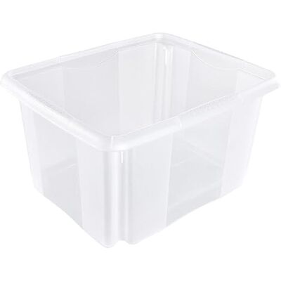 keeeper Förvaringsbox med vrid-/stapelsystem, 41 x 34,5 x 22 cm, 24 l, Emil, transparent keeeper Förvaringsbox med vrid-/stapelsystem, 41 x 34,5 x 22 cm, 24 l, Emil, transparent