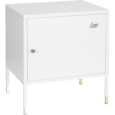 hjh OFFICE 743025 Sidoskåp UMEO Sidoskåp i metall med industriell design, Med snygga accenter i guld, Mått (B x T x H): 45 x 35 x 50 cm, Mycket stabil och robust konstruktion hjh OFFICE 743025 Sidoskåp UMEO Sidoskåp i metall med industriell design, Med snygga accenter i guld, Mått (B x T x H): 45 x 35 x 50 cm, Mycket stabil och robust konstruktion