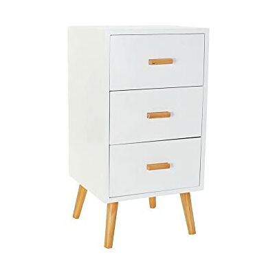 DKD HOME DECOR Vit Brunt MDF Byrå - Chest of Drawers DKD HOME DECOR Vit Brunt MDF Byrå - Chest of Drawers
