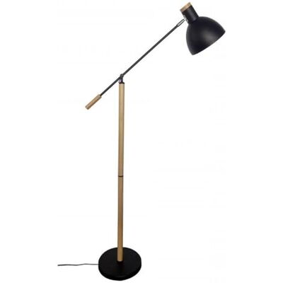 Levitantes Golvstående vardagsrum Biel 1 x e27 svart/bok 151 x 25 x 70 cm svängbar 360° och ledbar Levitantes Golvstående vardagsrum Biel 1 x e27 svart/bok 151 x 25 x 70 cm svängbar 360° och ledbar