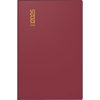 rido/idé fickkalender modell partner/industri I (2025), 2 sidor = 1 vecka, A7, 224 sidor, plastomslag, bordeaux rido/idé fickkalender modell partner/industri I (2025), 2 sidor = 1 vecka, A7, 224 sidor, plastomslag, bordeaux